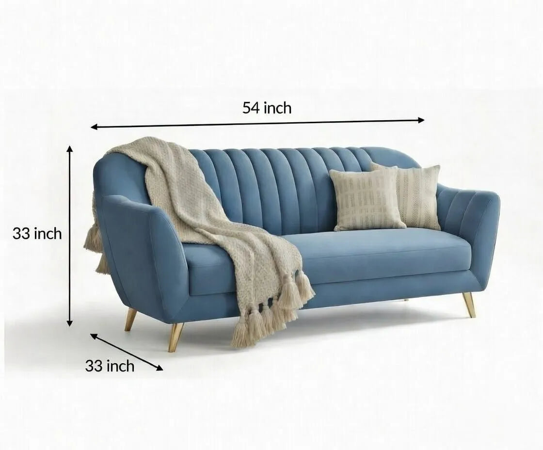 Crown Sofa Set – Blue | Single, Two Seater & Three Seater
