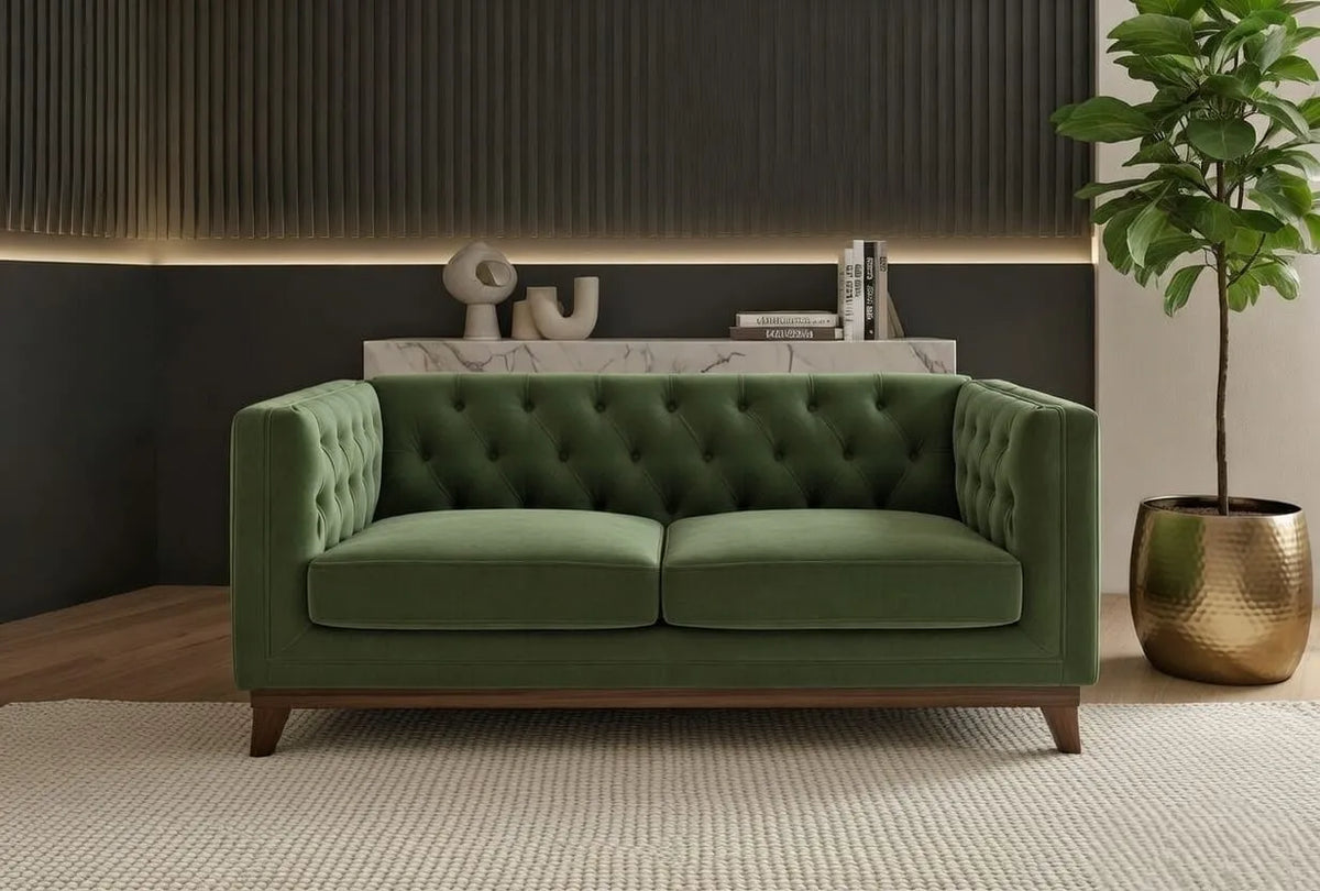 Elite Military Green Sofa Set (3+2) for Modern Living Rooms